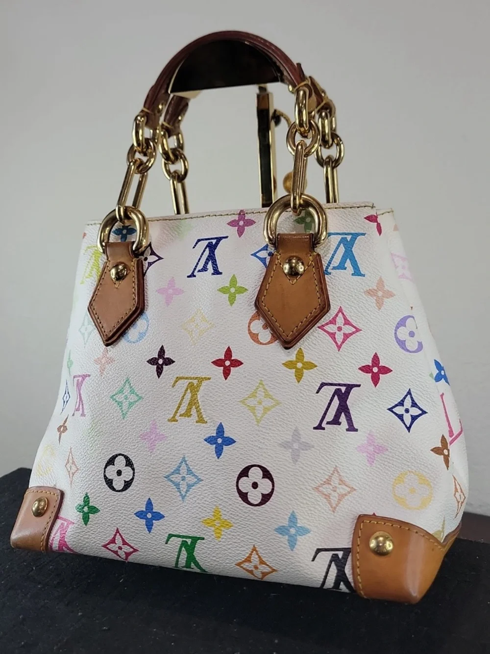 •LOUIS VUITTON• Vintage Monogram Takashi Murakami Multicolore Audra